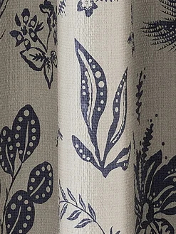 Festival Pheasants Set of 2 Blue Blackout Eyelet Curtains