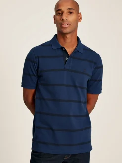 Filbert Blue Classic Fit Striped Polo Shirt