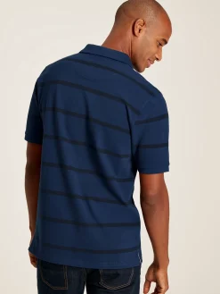 Filbert Blue Classic Fit Striped Polo Shirt