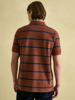 Filbert Brown & Navy Striped Polo Shirt