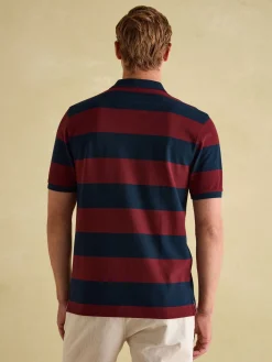 Filbert Burgundy Striped Polo Shirt