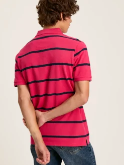 Filbert Pink & Navy Striped Polo Shirt