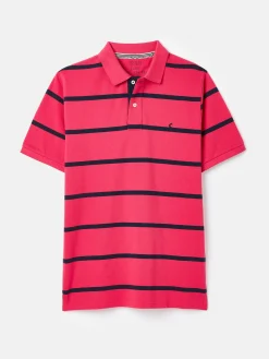 Filbert Pink & Navy Striped Polo Shirt