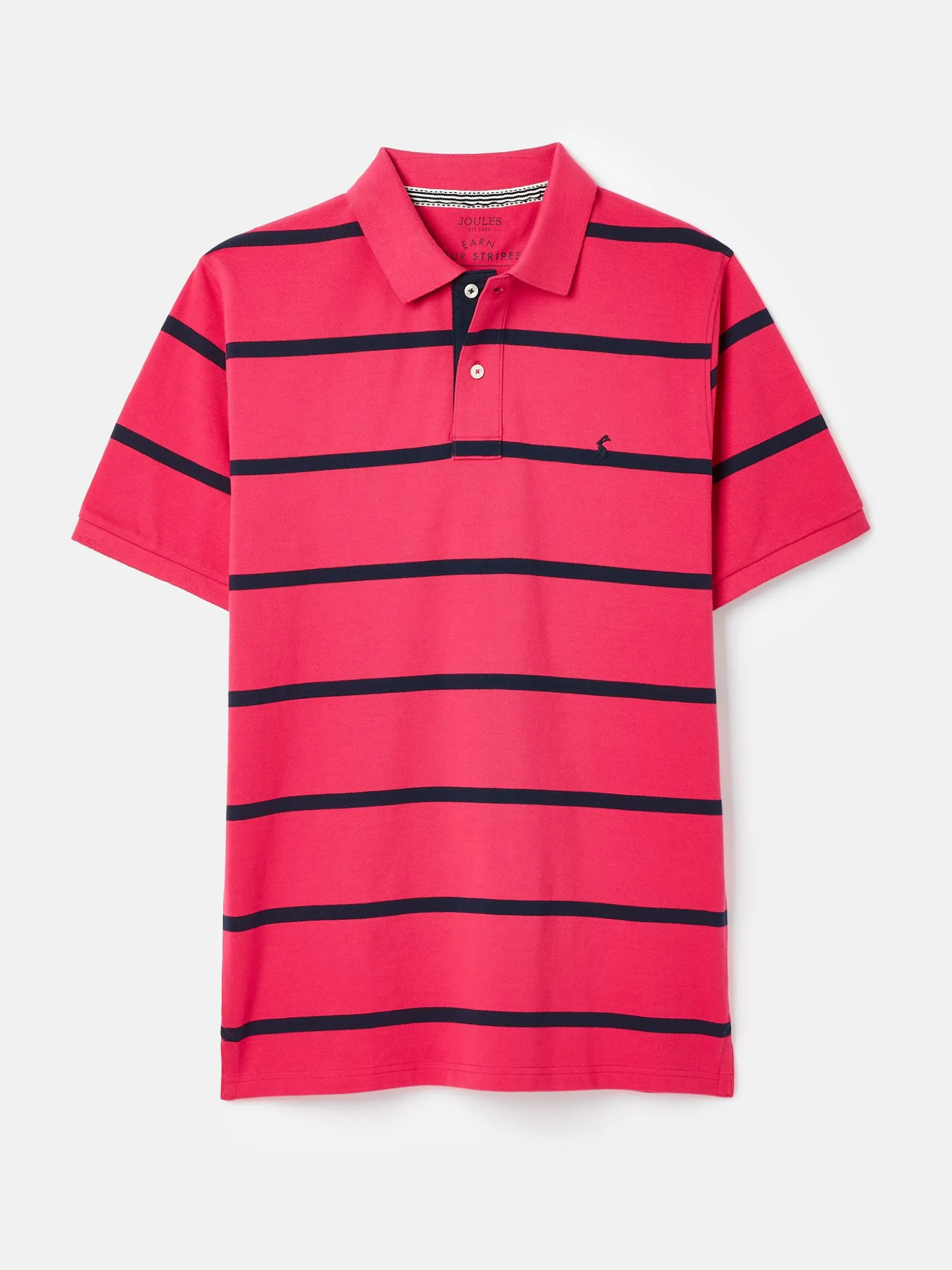 Filbert Pink & Navy Striped Polo Shirt