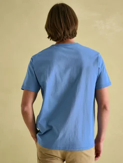 Flynn Blue Jersey Crew Neck T-Shirt