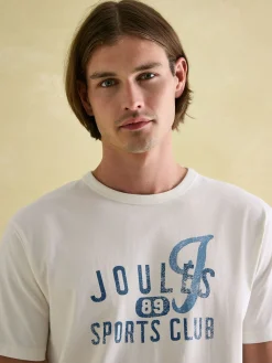 Flynn Cream Jersey Crew Neck T-Shirt