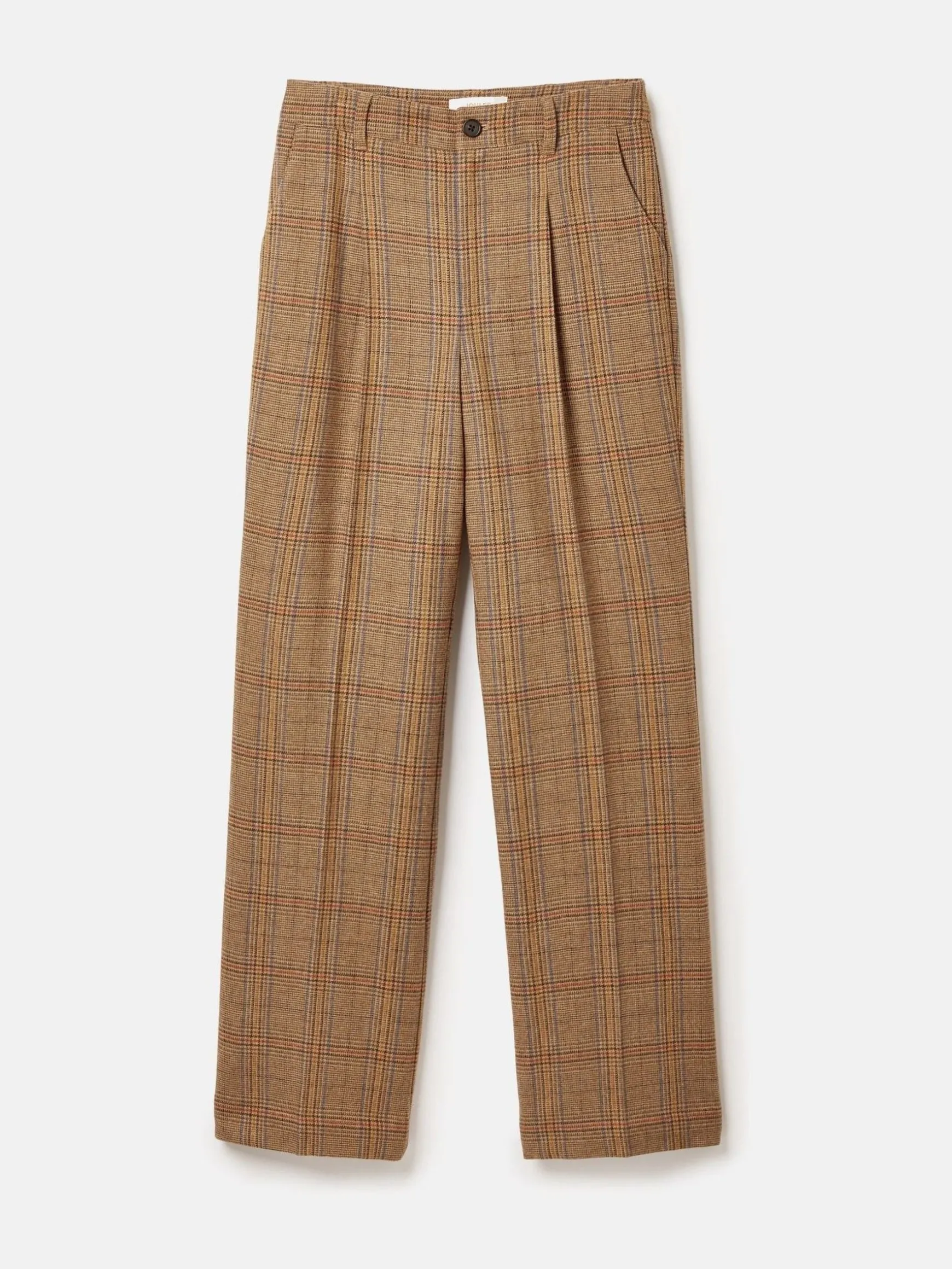 Foxley Check Wide Leg Tweed Trousers