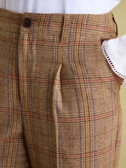 Foxley Check Wide Leg Tweed Trousers