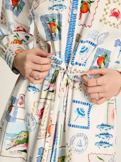 Francesca White Tie Waist Shirt Dress