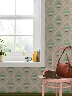 Garden Greens Hallaton Kilim 10M Wallpaper