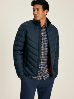 Garrett Navy Blue Showerproof Padded Jacket