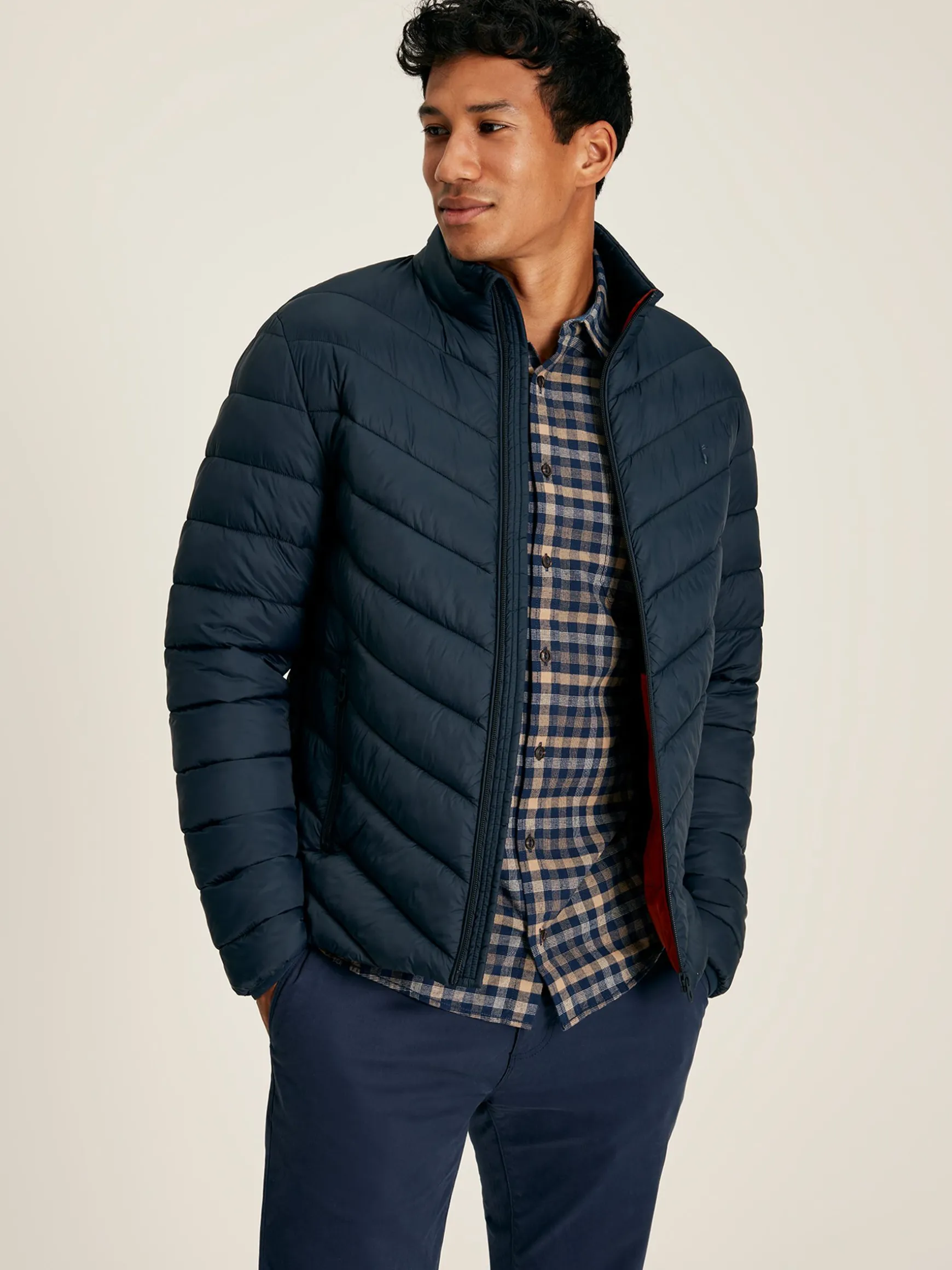 Garrett Navy Blue Showerproof Padded Jacket