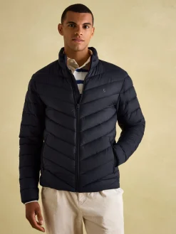 Garrett Navy Showerproof Padded Jacket