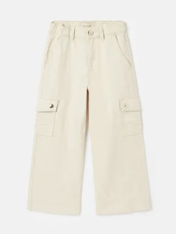 Georgia Beige Cargo Wide Leg Trousers
