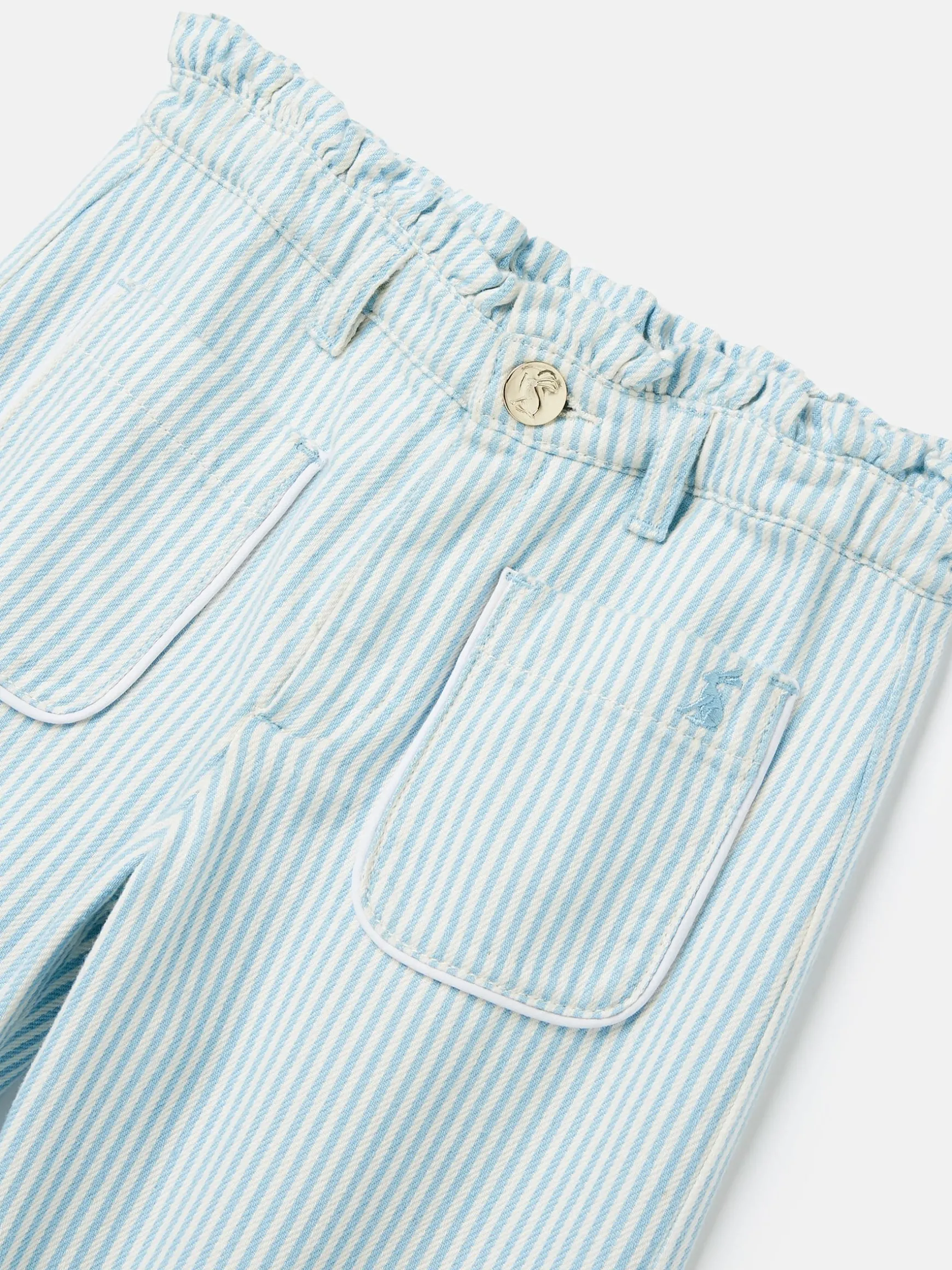 Georgia Blue Striped Wide Leg Trousers