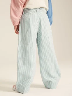 Georgia Blue Striped Wide Leg Trousers