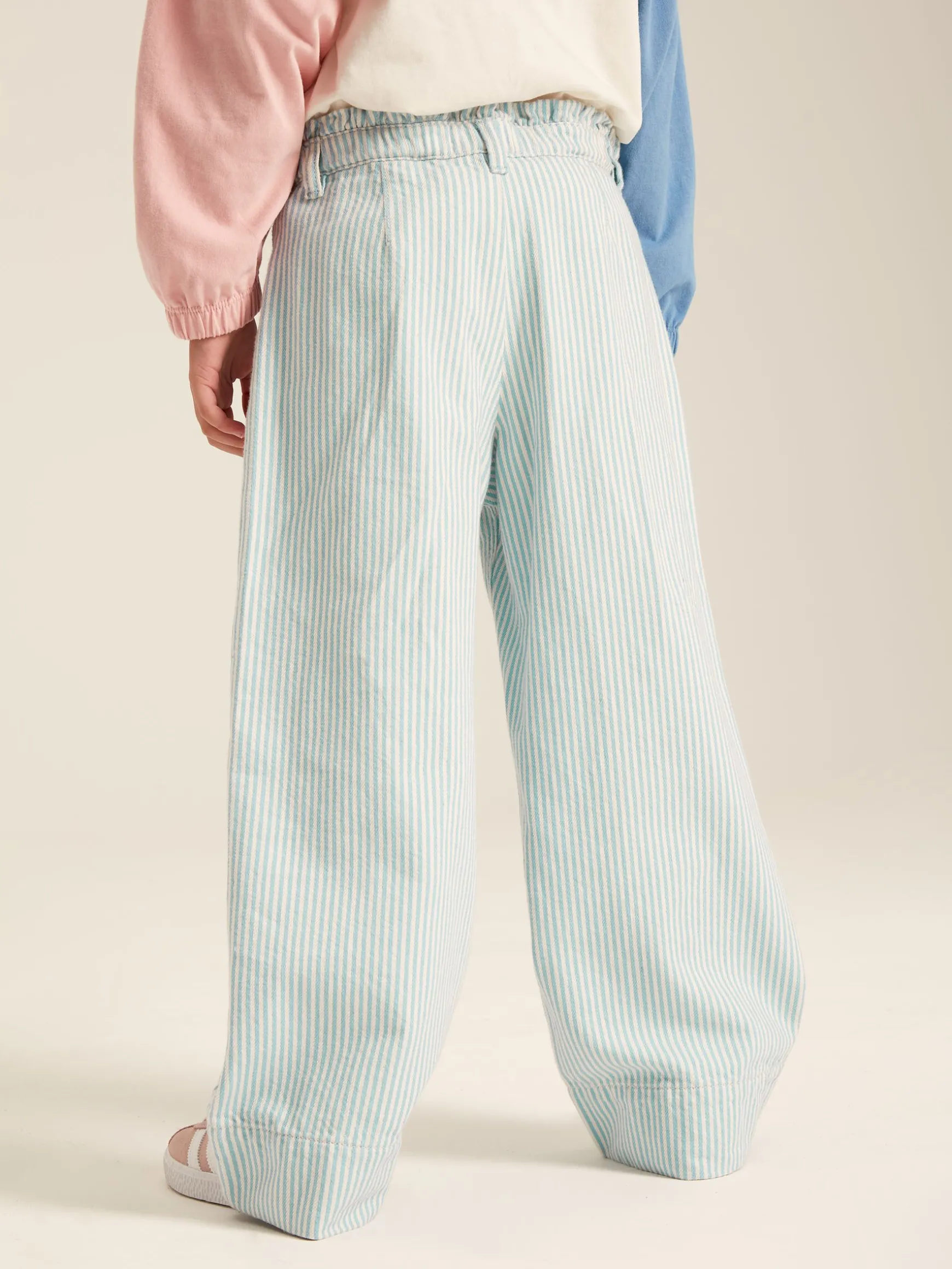 Georgia Blue Striped Wide Leg Trousers