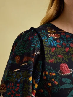 Georgina Navy Elasticated Waist Maxi Dress