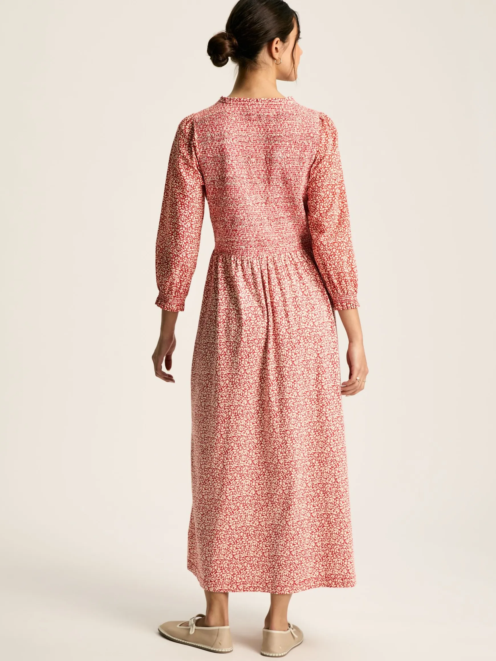 Gia Red Mixed Fabric Dress