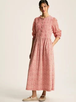 Gia Red Mixed Fabric Dress