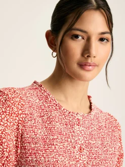 Gia Red Mixed Fabric Dress