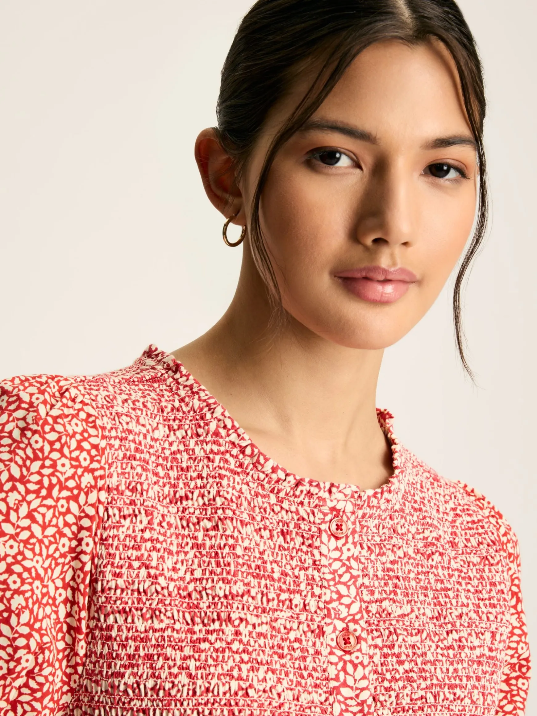 Gia Red Mixed Fabric Dress