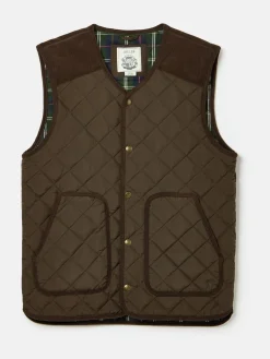 Gibson Brown Quilted Lightweight Gilet