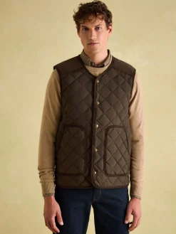 Gibson Brown Quilted Lightweight Gilet