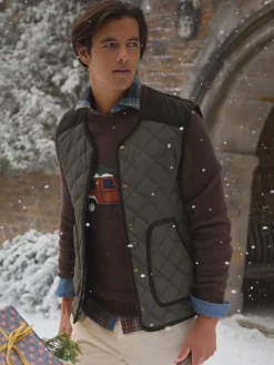 Gibson Green Quilted Lightweight Gilet