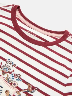 Girls' Ava Berry Red Stripe Artwork T-Shirt
