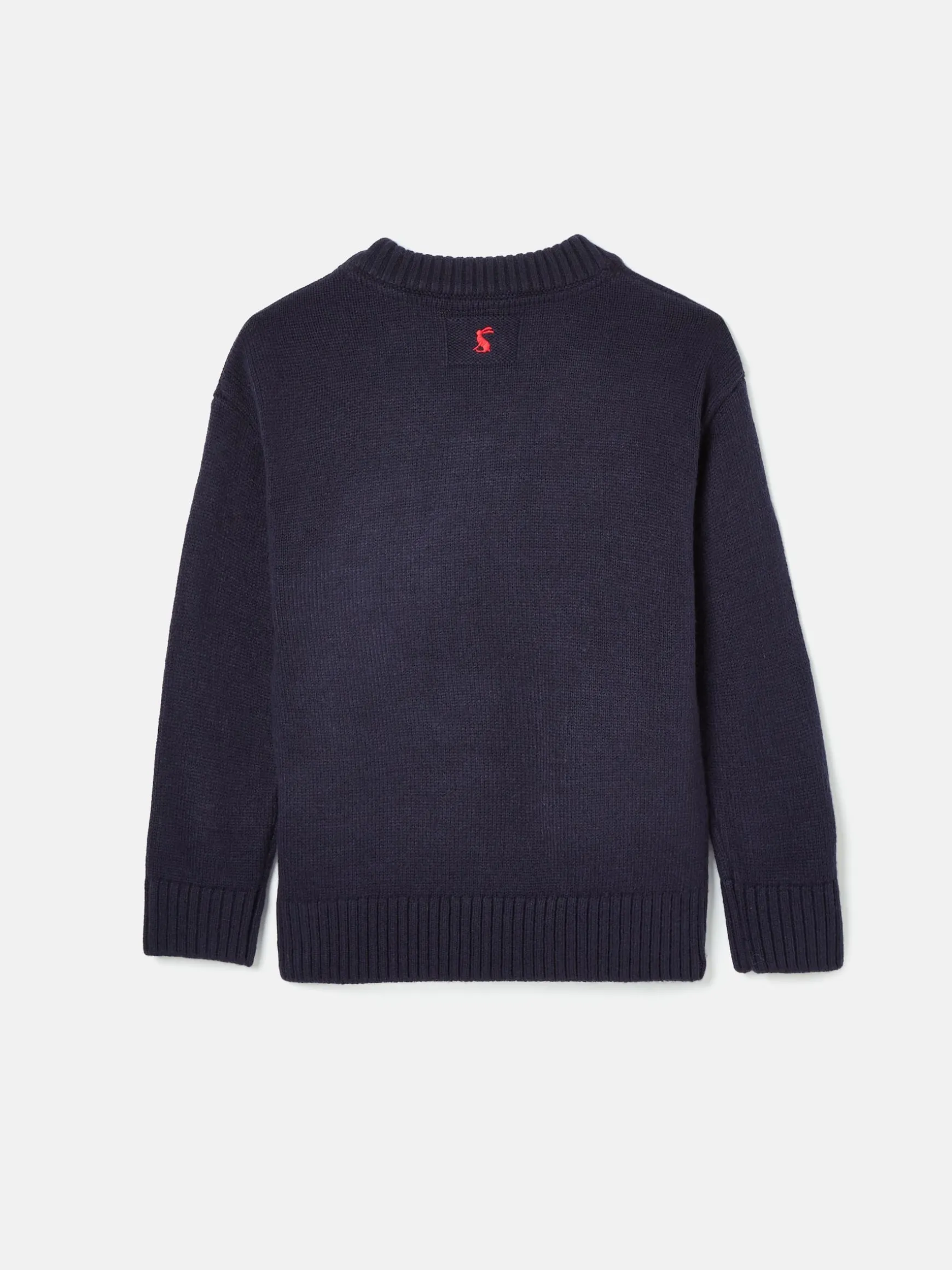 Girls' Cracking Navy Blue Intarsia Artwork Jumper