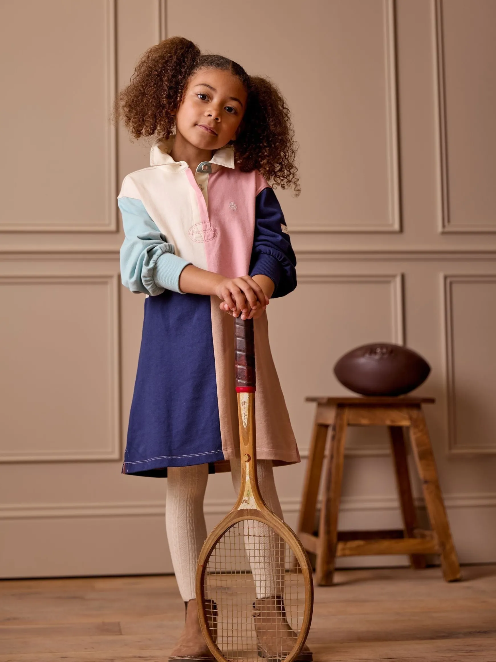 Girls' Maisie Multi Colour Block Rugby Dress