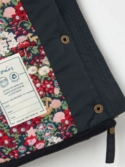 Girls' Marsdale Navy Blue Diamond Quilted Coat With Hood