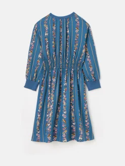 Girls' Odelia Blue Animals Print Printed Dress