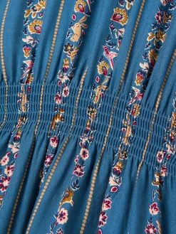 Girls' Odelia Blue Animals Print Printed Dress