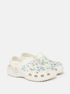 Girls' Poole Cream EVA Printed Clogs
