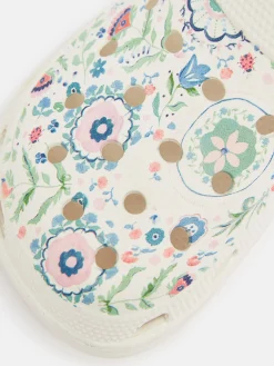 Girls' Poole Cream EVA Printed Clogs