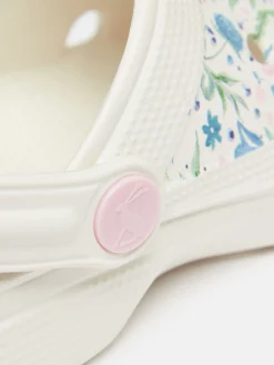 Girls' Poole Cream EVA Printed Clogs