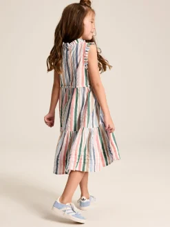 Girls' Poppie Multi Stripe Tiered Dress