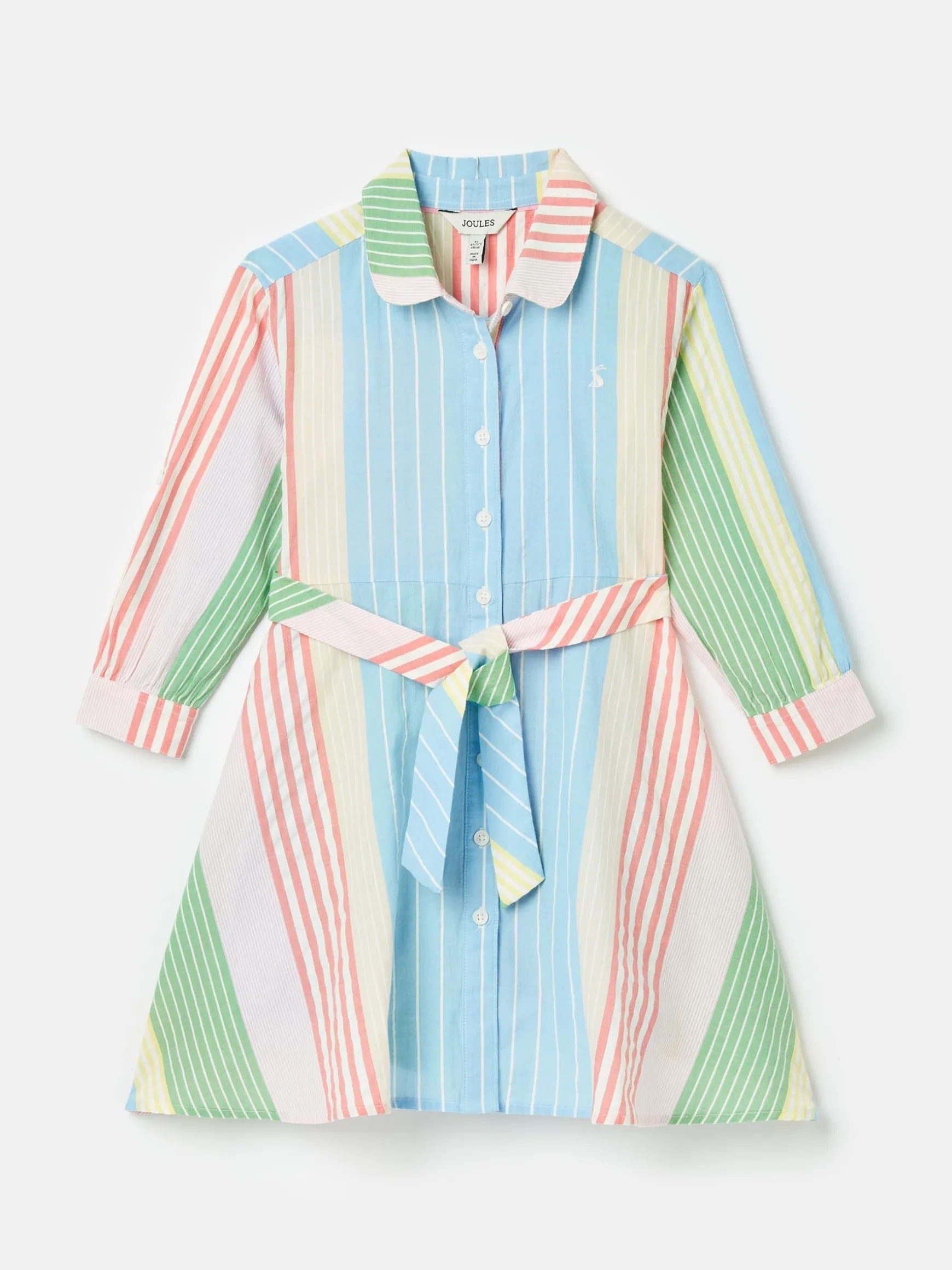 Girls' Summertime Multi Stripe Woven Shirt Dress