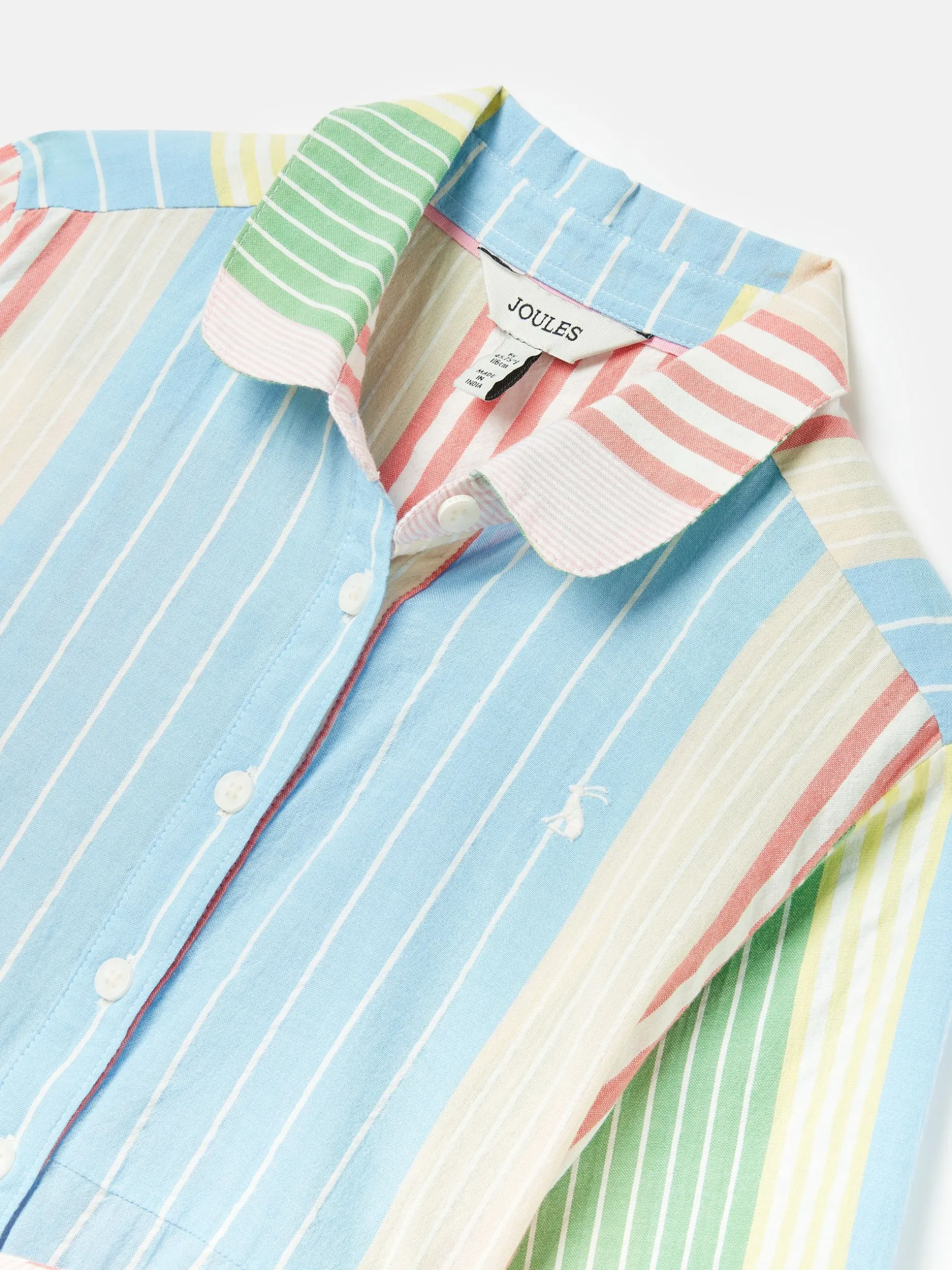 Girls' Summertime Multi Stripe Woven Shirt Dress