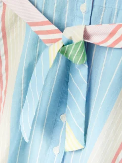 Girls' Summertime Multi Stripe Woven Shirt Dress