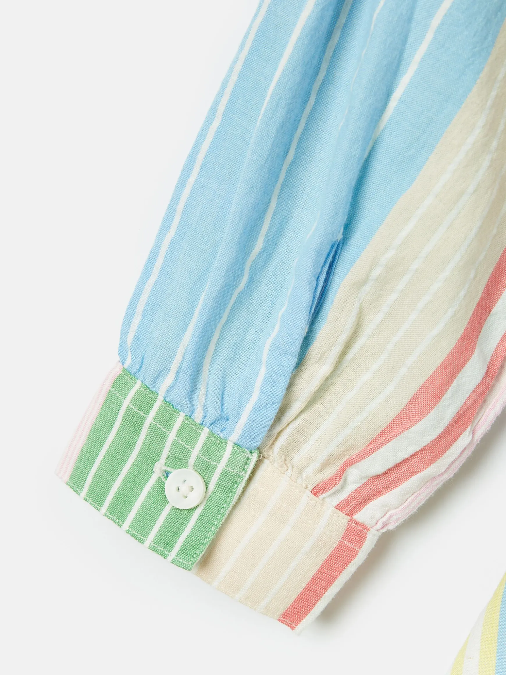 Girls' Summertime Multi Stripe Woven Shirt Dress