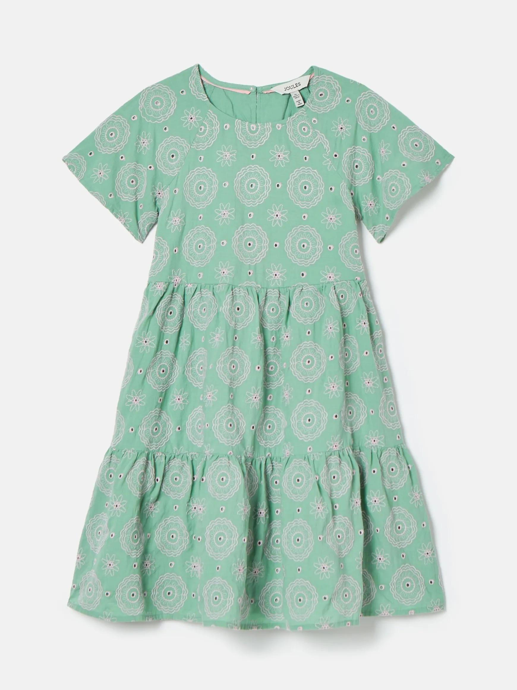 Girls' Sunshine Green Tiered Woven Dress