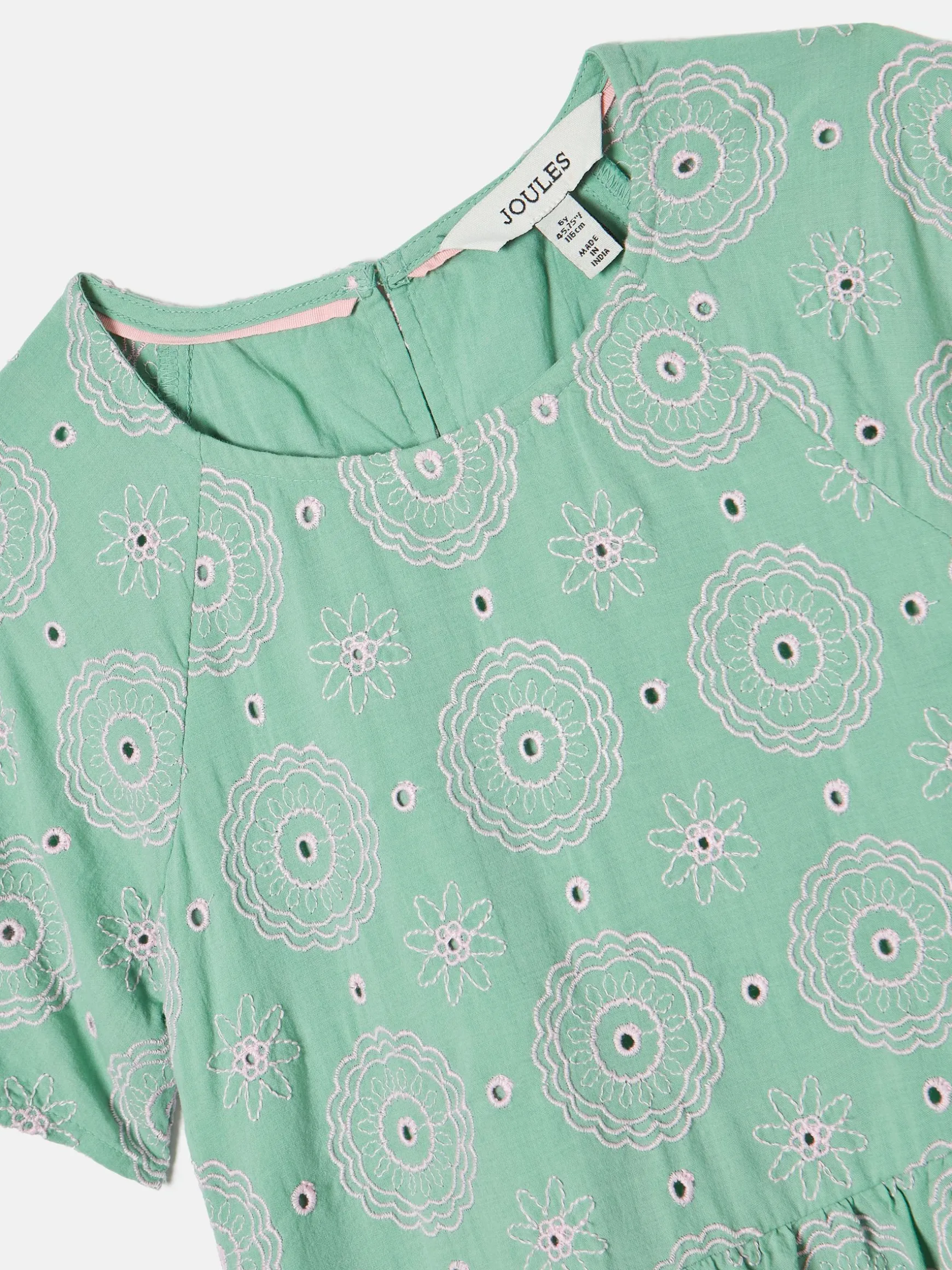 Girls' Sunshine Green Tiered Woven Dress