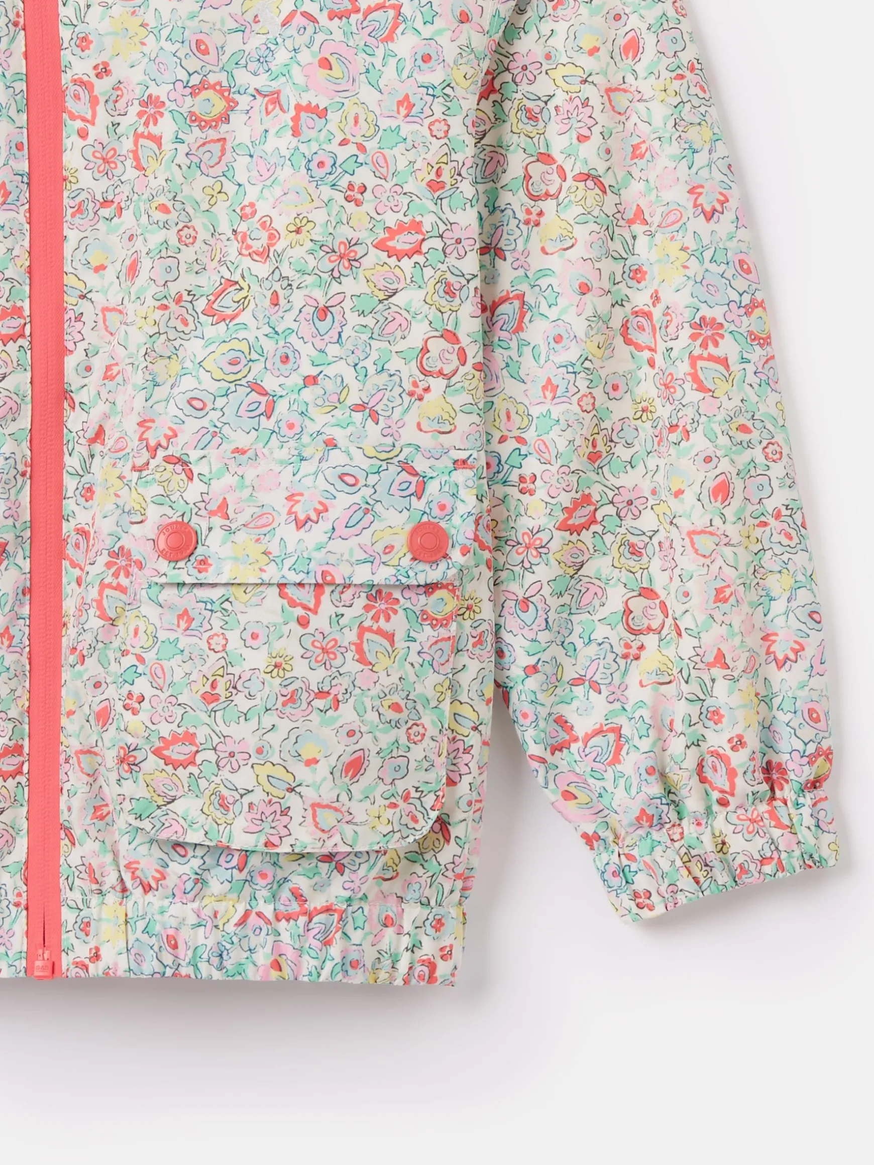 Girls' Windbreaker Multi Floral Waterproof Raincoat
