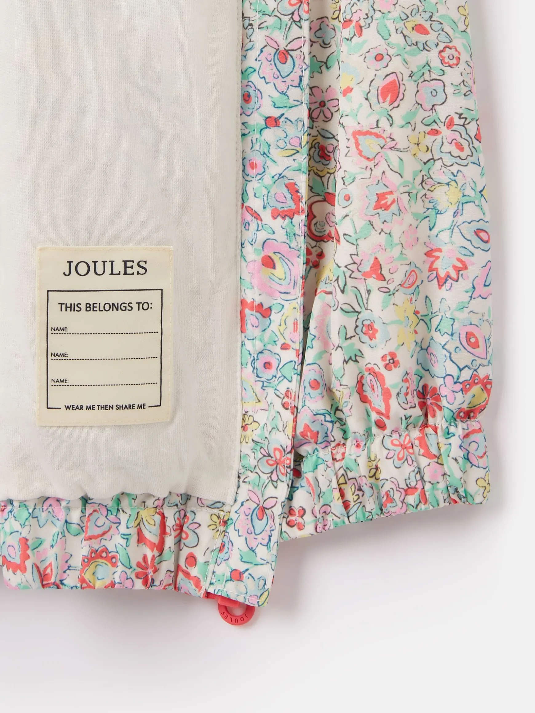 Girls' Windbreaker Multi Floral Waterproof Raincoat