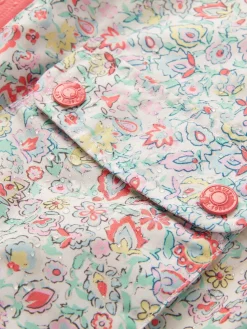 Girls' Windbreaker Multi Floral Waterproof Raincoat