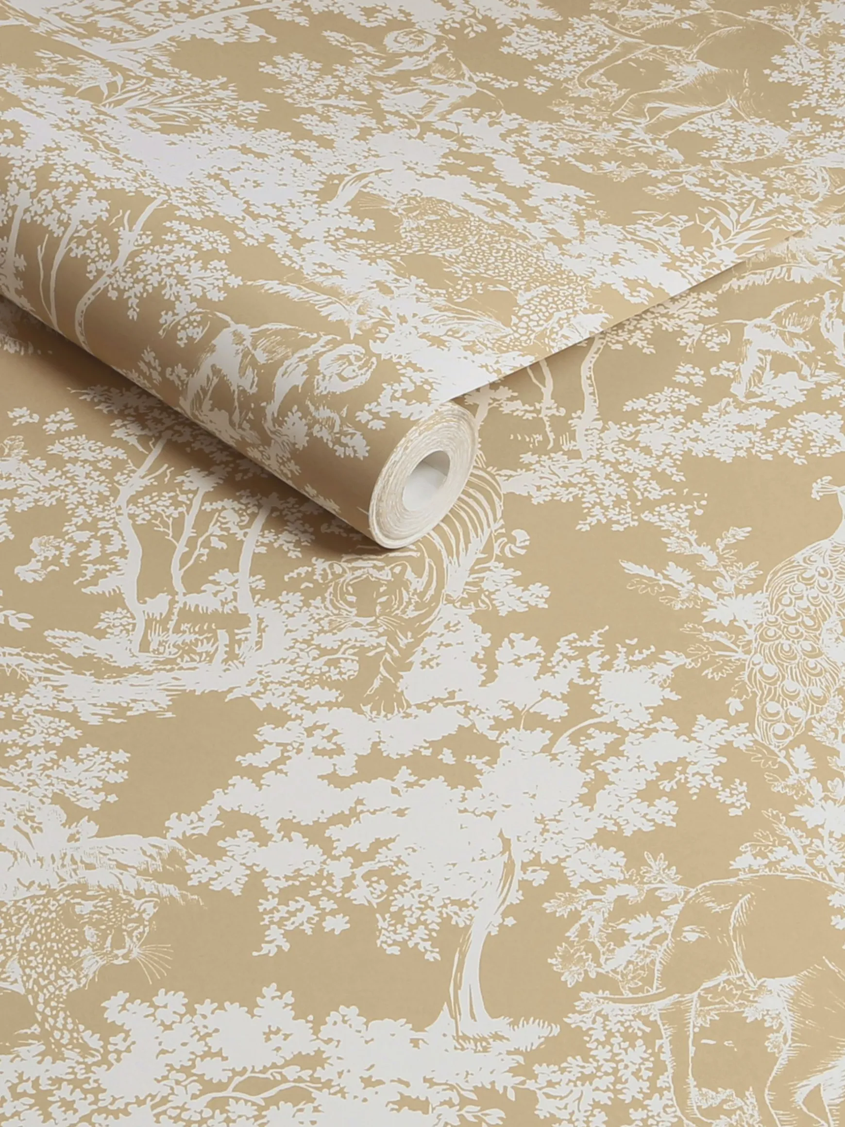 Gold Animal Forest Print 10M Wallpaper