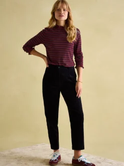 Grace Burgundy Long Sleeve Jersey Top